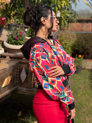 TANDUL Women Multicolor Printed Jacket with Hood