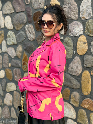 TANDUL Women Striking Pink Blazer