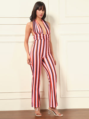 TANDUL Multicolor Striped Printed Jumpsuit