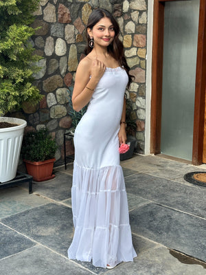 TANDUL Women Stunning White Dress