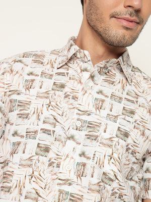 TANDUL  Men Regular Fit Printed Spread Collar Casual Shirt