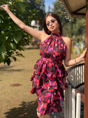 TANDUL Women Stunning Floral Georgette Dress