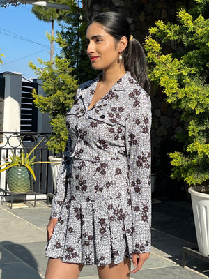 TANDUL Women Stunning Black and White Printed Co-ord Set