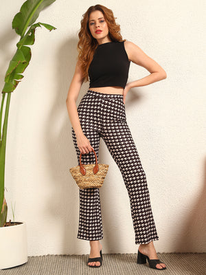 TANDUL  Women Regular Fit Multicolor Lycra Blend Trousers