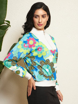 TANDUL Women Vibrant Floral Printed Sweatshirt