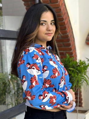 TANDUL Women Skyblue Printed Jacket