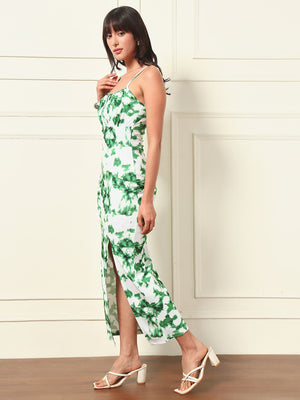 TANDUL Women Green Tie-dye Dress