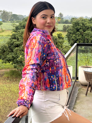 TANDUL Women Printed Puffer Jacket