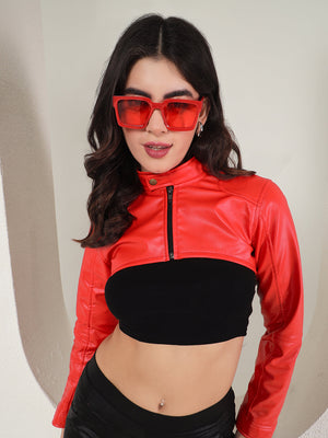 TANDUL  Women Solid Leather Jacket