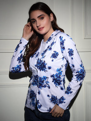 TANDUL  Polyester Floral Print Coat For Women
