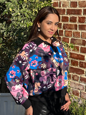 TANDUL Women Vibrant Multicolor Printed Sweatshirt