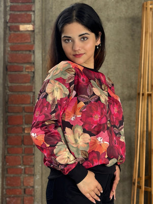 TANDUL Women Multicolor Floral Printed Sweatshirt
