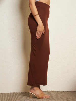 TANDUL Women Solid Brown Long Skirt