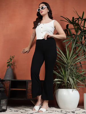 TANDUL Regular Fit Women Black Trousers