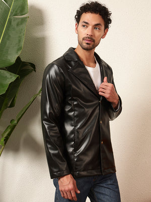 TANDUL Men's Solid Single Breasted Blazer