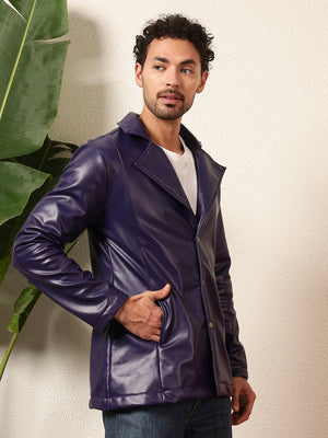 TANDUL Men's Solid Blue Blazer