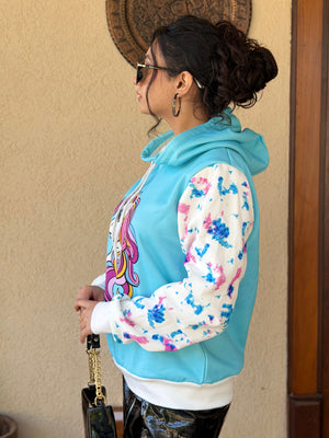 TANDUL Women Unicorn Printed Sweatshirt