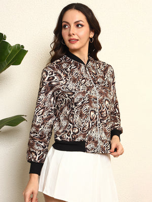 TANDUL Women Stylish Animal Patterned Jacket