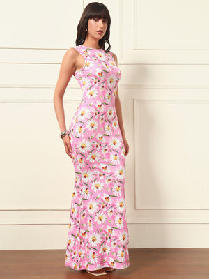 TANDUL Women Pink Floral Dress