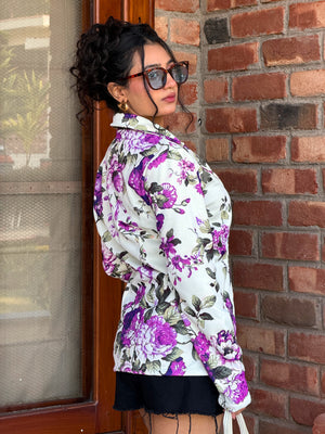 TANDUL Women Multicolor Floral Printed Blazer