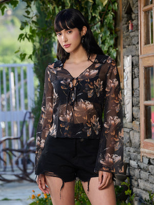 TANDUL Women Full Sleeve Floral Printed Top