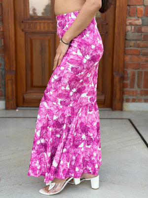 TANDUL Women Pink Floral Skirt