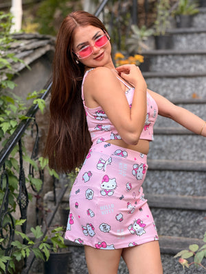 TANDUL Women Adorable Hello Kitty Printed Co-ord Set
