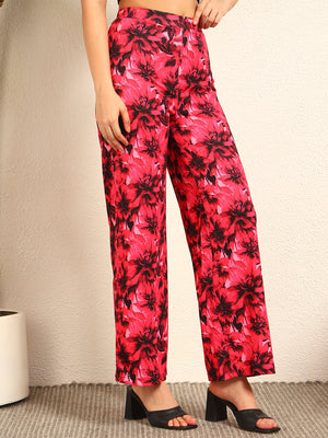 TANDUL  Women Pink Floral Printed Trouser
