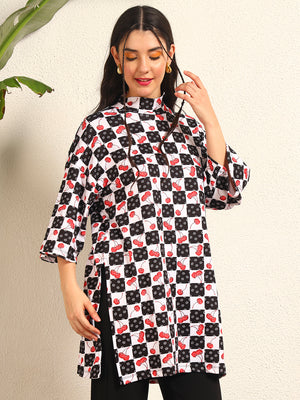 TANDUL Women Oversize Cherry Printed Tunic
