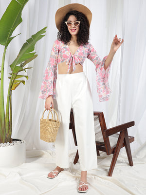 TANDUL Women Fit and Flare Pink Top