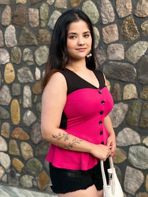 TANDUL Women Stunning Fuchsia Pink Top