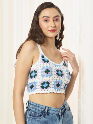 TANDUL  Casual Sleeveless Printed Women Multicolor Top