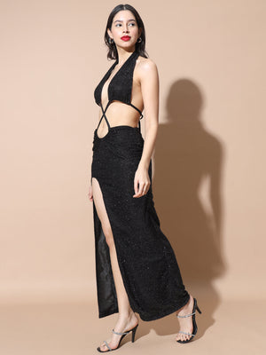 TANDUL  Women Maxi Black Dress