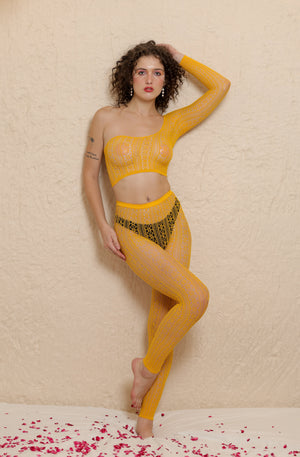 ELTIRE Elegant Yellow Two Piece Lingerie Set