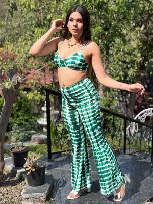 TANDUL Women Green Tie Dye Co-ords Set