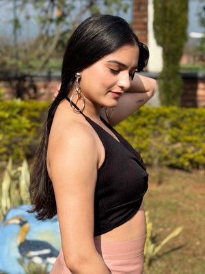 TANDUL Women Stylish Black Top