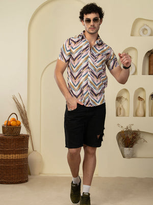 TANDUL Men Printed Casual Multicolor Shirt