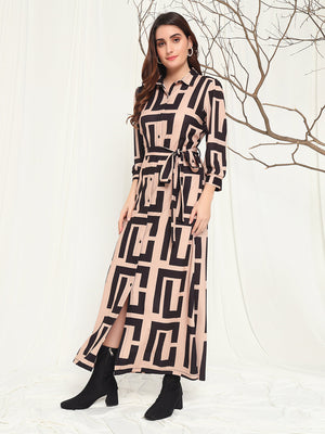 TANDUL  Women Gown Brown Dress