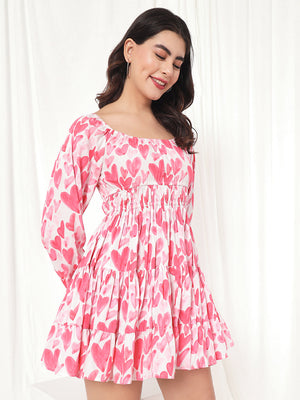 TANDUL  Women Fit and Flare Pink Dress