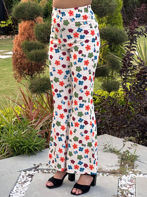 TANDUL Multicolor Floral Printed Trouser