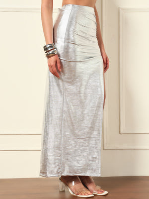 TANDUL Women Silver  Long Skirt