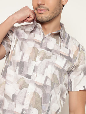 TANDUL  Men Regular Fit Printed Spread Collar Casual Shirt