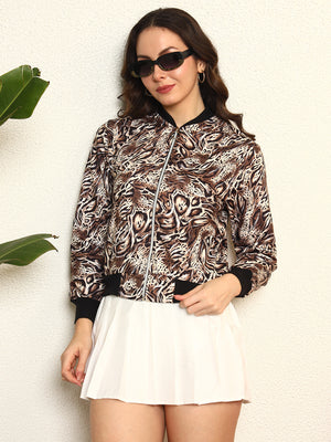 TANDUL Women Stylish Animal Patterned Jacket