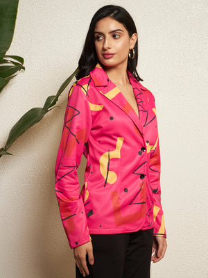 TANDUL Women Striking Pink Blazer