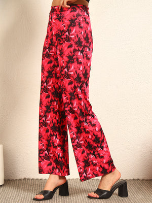 TANDUL  Women Pink Floral Printed Trouser