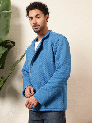 TANDUL Men's stylish blue Quiltted jacket