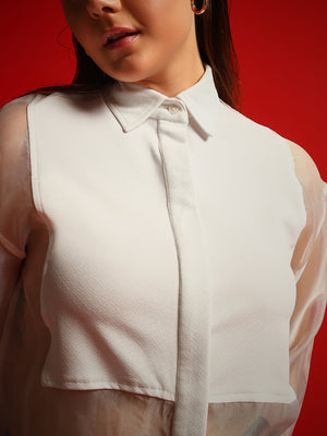 TANDUL  Women Regular Fit Solid Spread Collar Casual Shirt