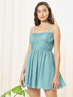 TANDUL  Women Fit and Flare Blue Dress