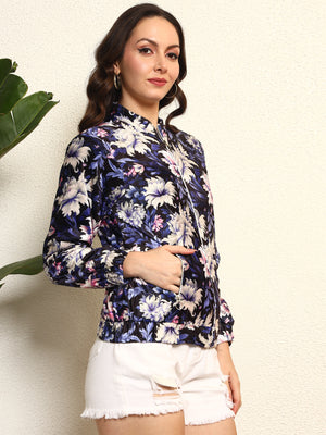 TANDUL  Women Floral Print Puffer Jacket