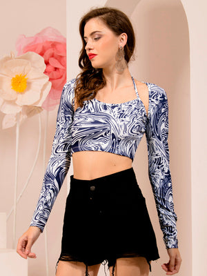 TANDUL  Casual Regular Sleeves Printed Women Multicolor Top